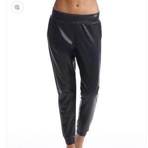 Commando Faux Leather Jogger Black